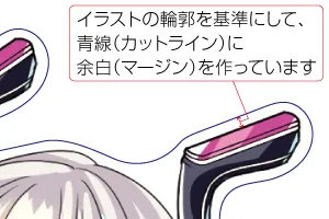 カットラインマージン例